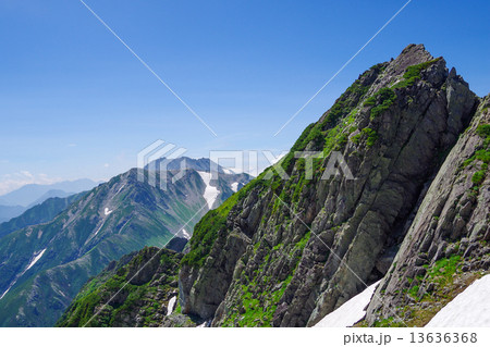 北アルプスの岩山 北アルプスの岩山 13636368