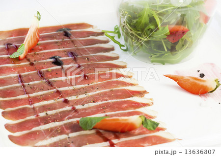 sliced duck breast 13636807
