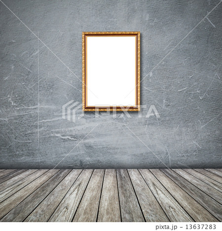 frame of photo on grunge wall inside the room. frame of photo on grunge wall inside the room. 13637283
