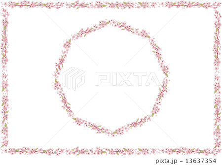 桜の飾り罫1 13637354