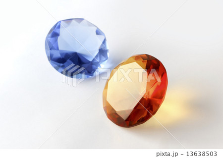 bright gems isolated on a white background 13638503