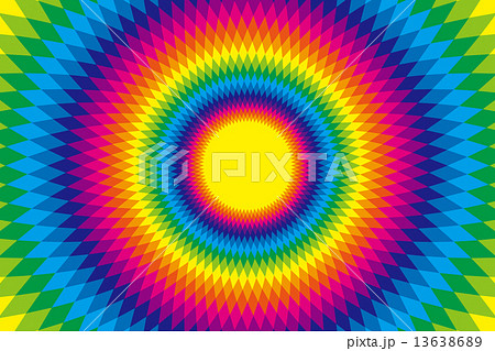 背景 素材 壁紙 虹色 七色 カラフル ラテン風 エスニック風 エスニック模様 ひし形 菱形 のイラスト素材
