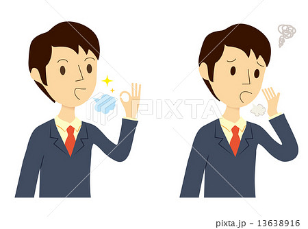 口臭ケア　男性　ビフォーアフター 13638916