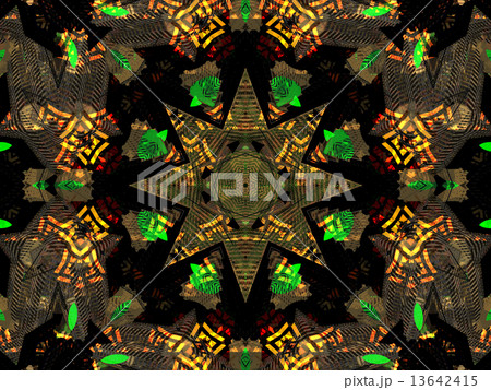 Ethnic pattern. Abstract kaleidoscope fabric design. Ethnic pattern. Abstract kaleidoscope fabric design. 13642415