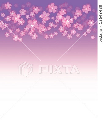 桜 背景 花見 3月 4月のイラスト素材 13643489 Pixta