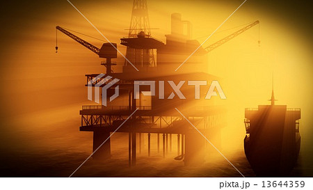 Oil rig  platform 13644359