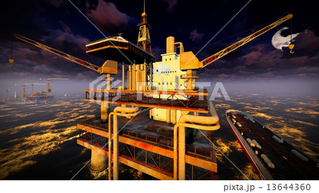 Oil rig  platform 13644360