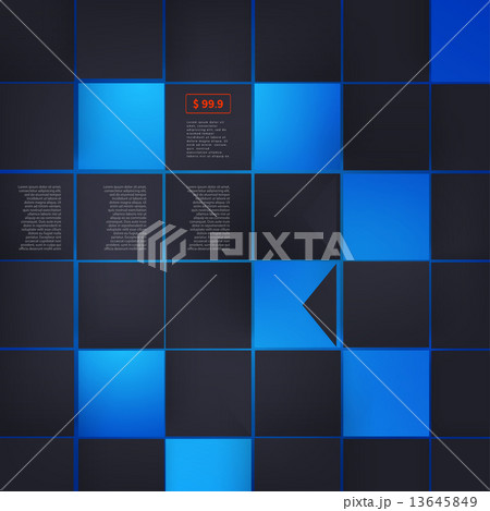 Vector Abstract geometric shape from gray cubes. 13645849