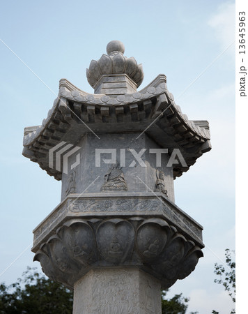 On the territory Giant Wild Goose Pagoda or Big Wild Goose Pagoda-- southern Xian, China 13645963