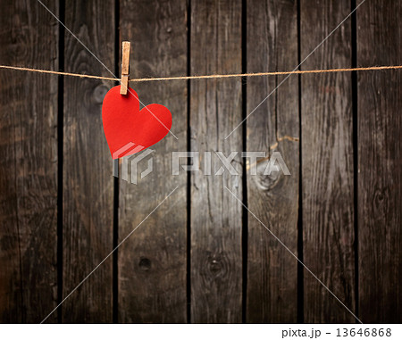 Paper Heart Hang on Clothesline 13646868