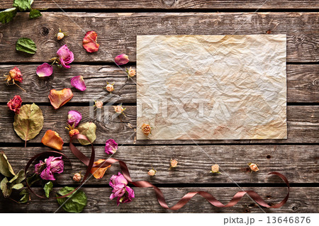 Abstract Holiday Background with Sheet of Crumpled Paper 13646876