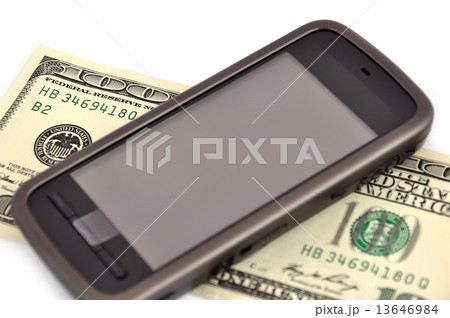touchscreen mobile phone and dollar 13646984
