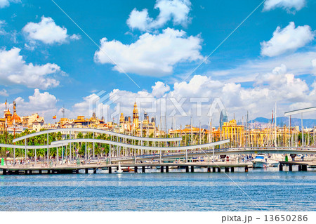 Panorama on Barcelona Seaport .Barcelona. Spain. Panorama on Barcelona Seaport .Barcelona. Spain. 13650286