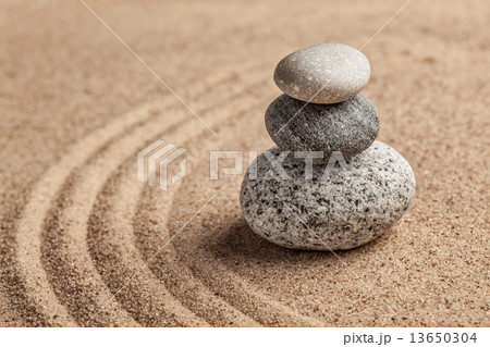 Japanese Zen stone garden Japanese Zen stone garden 13650304