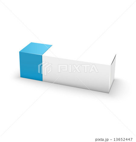 Package white and blue box design Package white and blue box design 13652447