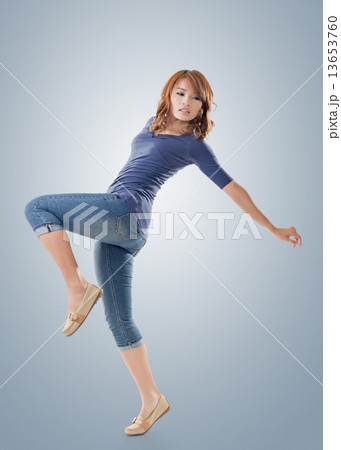 Excited Asian young girl Excited Asian young girl 13653760