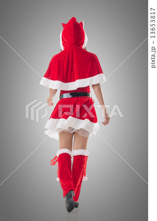 Asian Christmas girl walk 13653817