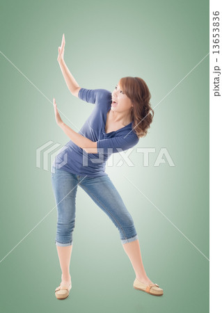 Asian woman under stress Asian woman under stress 13653836
