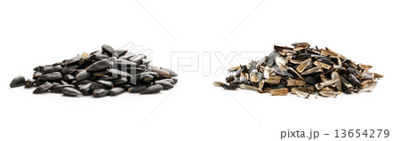 Sunflower seeds and husk Sunflower seeds and husk 13654279