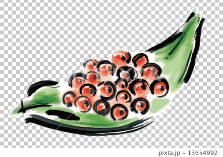 いくらの手描き和風イラストのイラスト素材