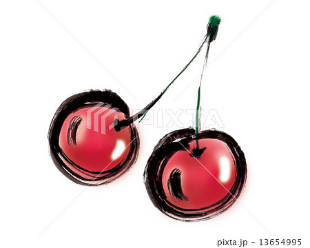 さくらんぼのイラスト素材 [13654995] - PIXTA