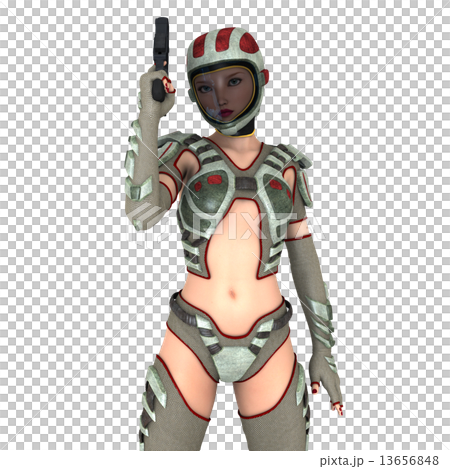 戦う女性 13656848