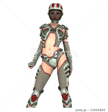 戦う女性のイラスト素材