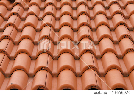 New bulgarian roof tiles close up detail New bulgarian roof tiles close up detail 13656920
