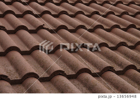 New bulgarian roof tiles close up detail New bulgarian roof tiles close up detail 13656948