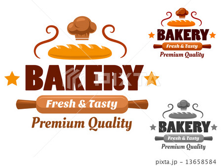 Fresh and Tasty brown bakery emblem Fresh and Tasty brown bakery emblem 13658584