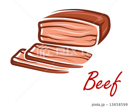 Cartoon roast beef in retro style Cartoon roast beef in retro style 13658599