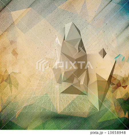 Abstract 3D pyramid. Template for business or science design 13658948