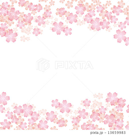 桜 花見 春 背景のイラスト素材
