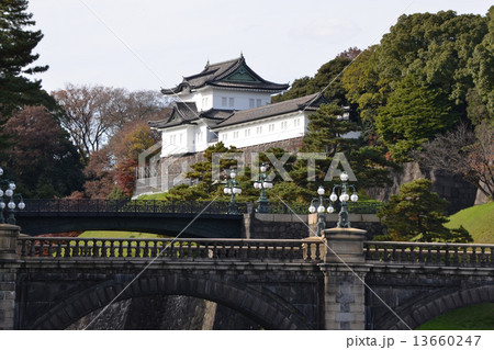 江戸城 伏見櫓と二重橋 江戸城 伏見櫓と二重橋 13660247