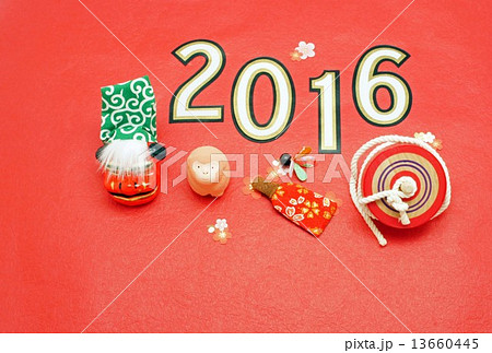 年賀状素材　 13660445