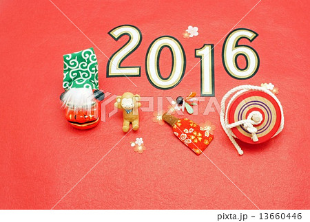 年賀状素材　 13660446