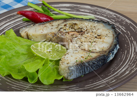 Grilled shark steak Grilled shark steak 13662964