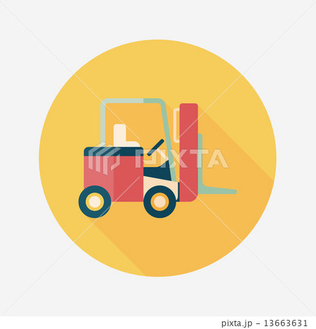 Transportation moving truck flat icon with long shadow,eps10 Transportation moving truck flat icon with long shadow,eps10 13663631