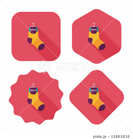 shopping sale socks flat icon with long shadow,eps10 shopping sale socks flat icon with long shadow,eps10 13663816