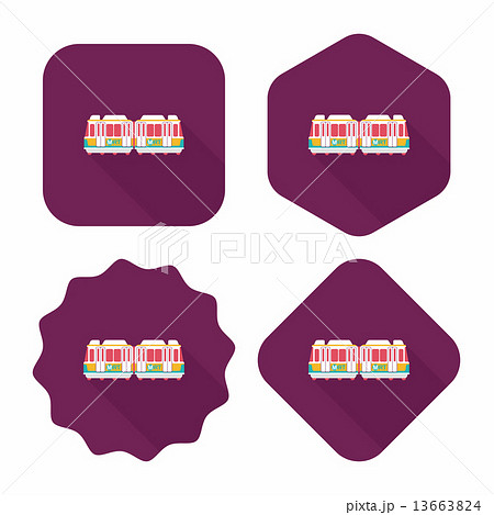 Transportation subway flat icon with long shadow,eps10 13663824