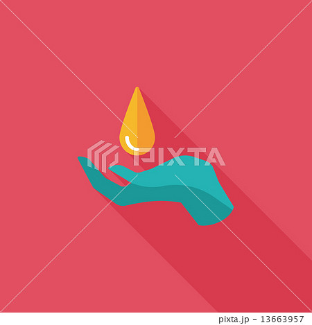 Environmental protection concept flat icon with long shadow,eps1 13663957