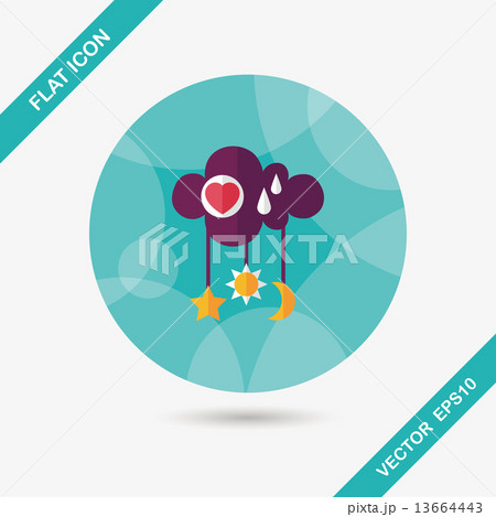 baby rattle flat icon with long shadow,EPS 10 baby rattle flat icon with long shadow,EPS 10 13664443