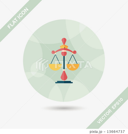 Balance flat icon with long shadow,eps10 13664737