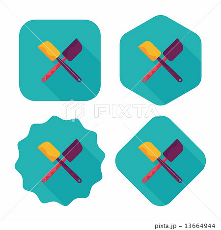 kitchenware cake knife flat icon with long shadow,eps10 kitchenware cake knife flat icon with long shadow,eps10 13664944