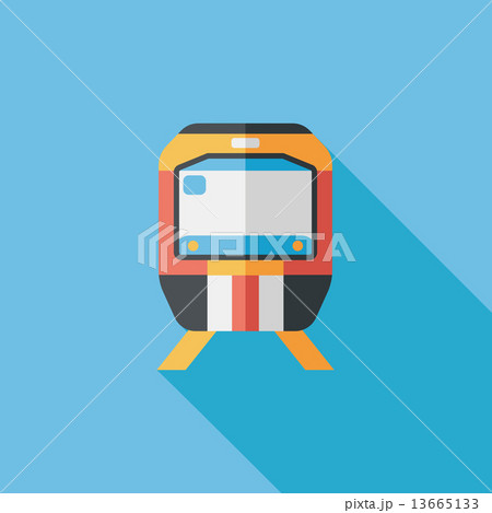 Transportation subway flat icon with long shadow,eps10 13665133