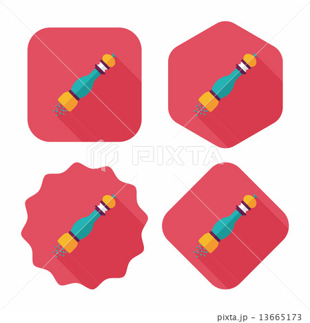 kitchenware pepper bottle flat icon with long shadow,eps10 kitchenware pepper bottle flat icon with long shadow,eps10 13665173