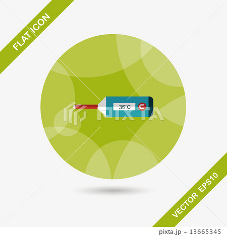 medical thermometer flat icon with long shadow,eps10 medical thermometer flat icon with long shadow,eps10 13665345