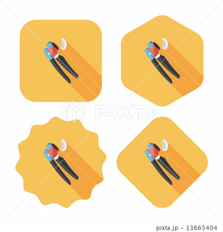 kitchenware garlic tool flat icon with long shadow,eps10 kitchenware garlic tool flat icon with long shadow,eps10 13665404