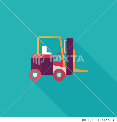 Transportation moving truck flat icon with long shadow,eps10 Transportation moving truck flat icon with long shadow,eps10 13665513