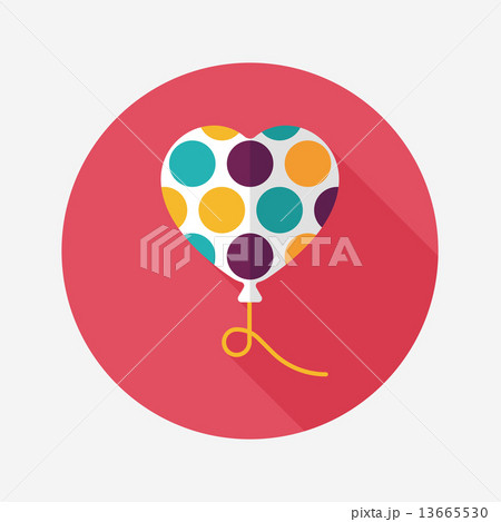 birthday ballon flat icon with long shadow,eps10 birthday ballon flat icon with long shadow,eps10 13665530